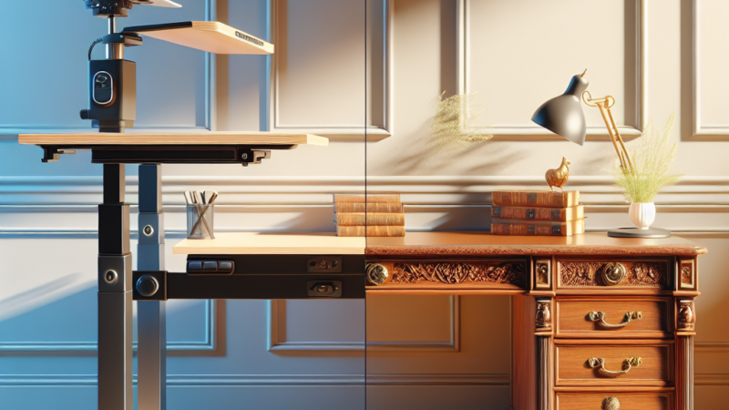 Zalety i wady biurek regulowanych elektrycznie w porównaniu do tradycyjnych