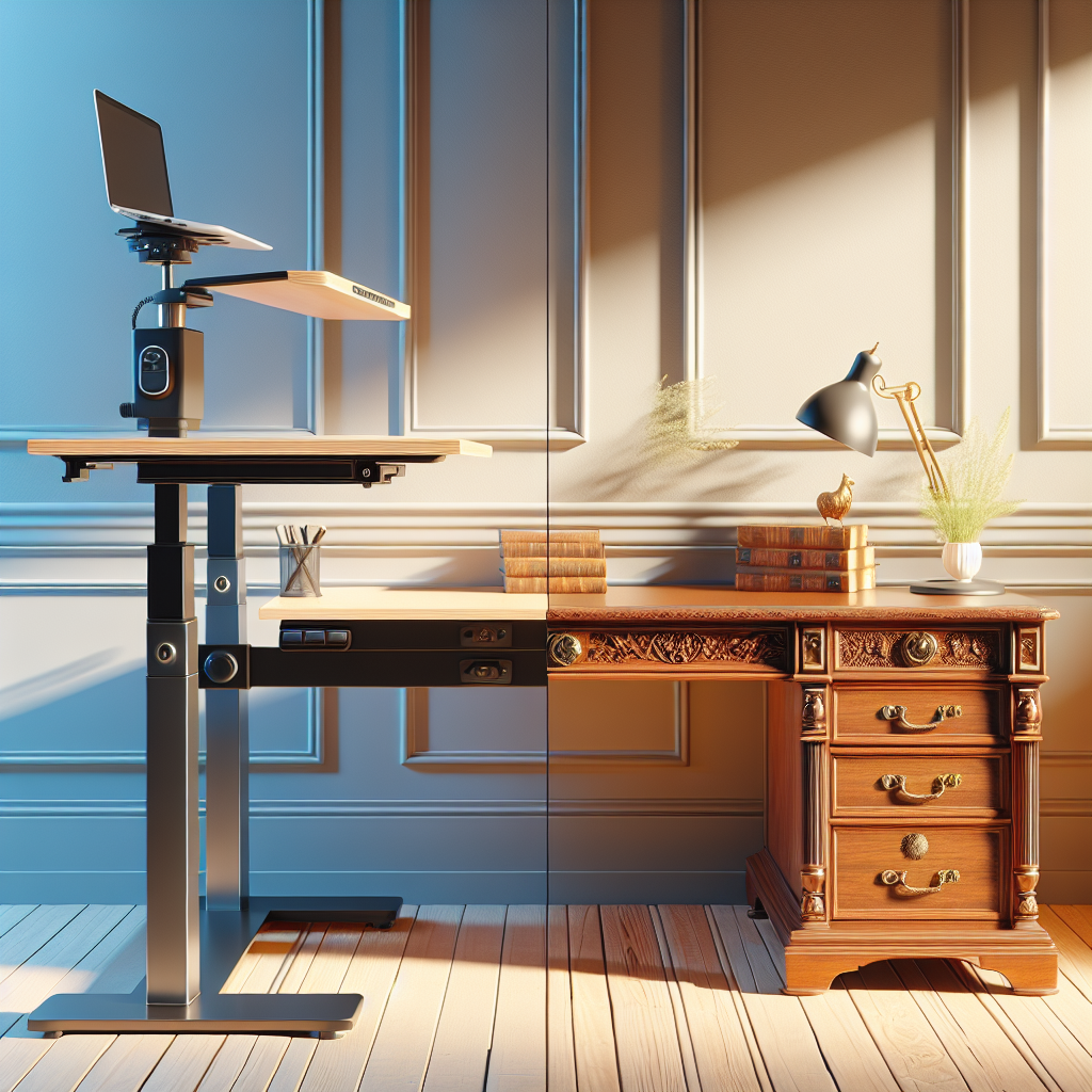 Zalety i wady biurek regulowanych elektrycznie w porównaniu do tradycyjnych