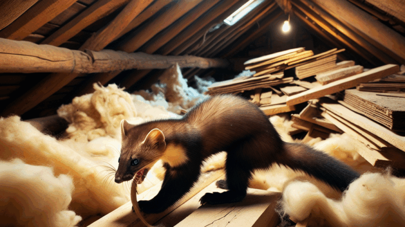Drewno, wełna, izolacja – co najczęściej niszczy kuna?