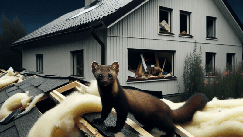 Zerwana izolacja, hałas w nocy i zniszczony dach. Tak wygląda dom po ataku kuny!