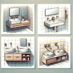 Porównanie różnych typów umywalek: nablatowe, wiszące, z szafką, podwójne